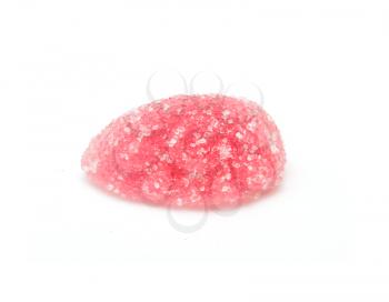 red jelly on white background 