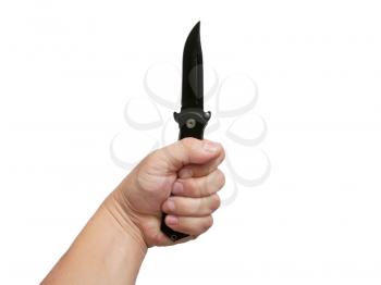 knife in man hand 
