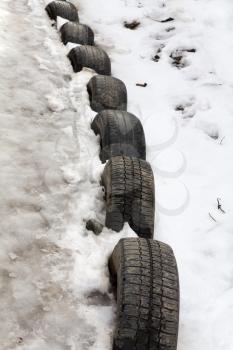 tires in the snow
