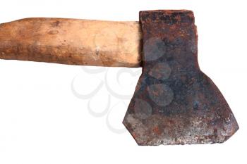 old ax isolated on white 