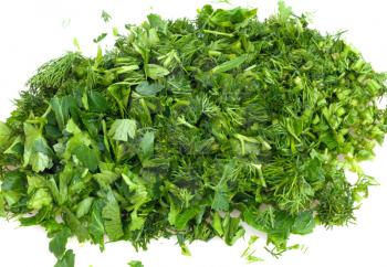 cut dill and parsley