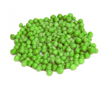 green peas isolated on a white background