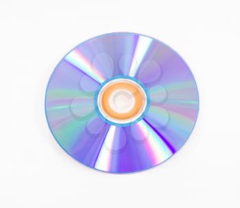 blank CD or DVD on white background
