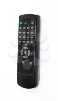 Black remote control for TV set 