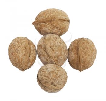 circassian walnuts isolated on white 