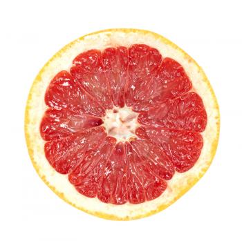 Red grapefruit close-up macro shot 