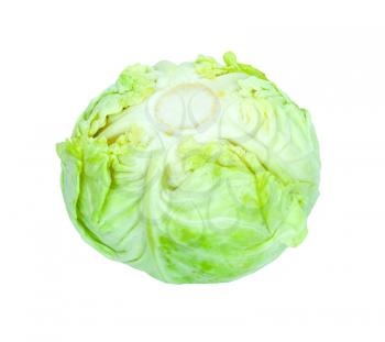 Green cabbage isolated on white background 