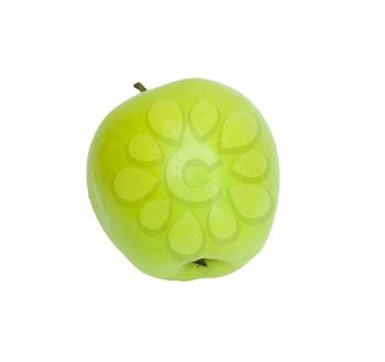 A ripe green apple. Isolated on white 