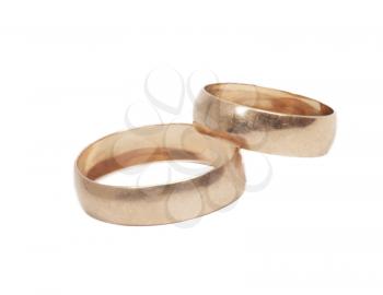 Two golden wedding rings 