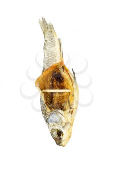 dried fish isolated on white background 