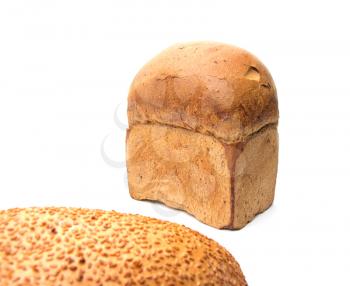 bread on a white background