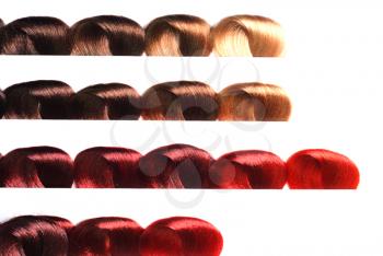 hair samples of different colors 