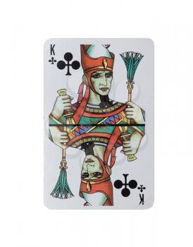 King of clubs from deck of playing cards, rest of deck available. 