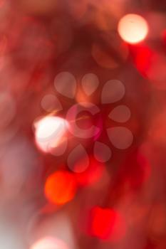 Red and orange holiday bokeh. Abstract Christmas background