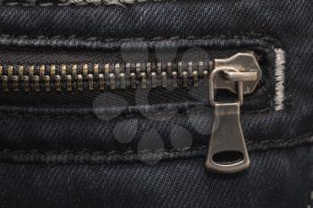 jeans zipper close up