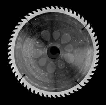 Circular saw isolated over a black background 