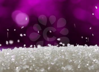 Sugar on a purple background