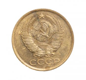 USSR coins on a white background