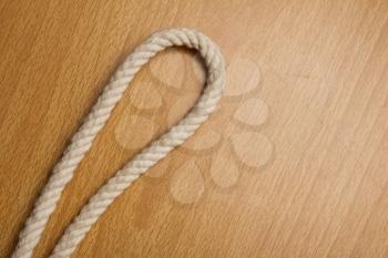 rope on a wooden background