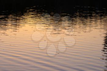 background of water on a lake at sunset