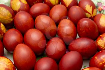 colored eggs on Orthodox Easter