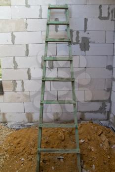 stairs near brick wall