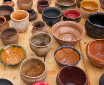tableware made ​​of clay