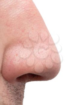nose man on a white background