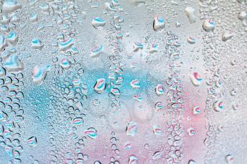 water drops on the glass. Macro