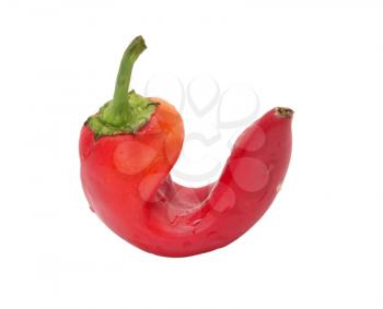red bell pepper on a white background