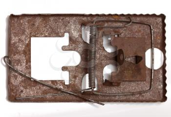 metal mousetrap. isolated on white background