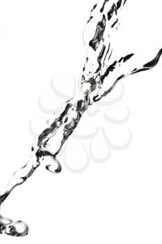 a jet of water on a white background