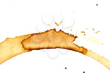 coffee stains on white background