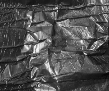 background of black polyethylene. texture