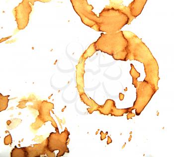 coffee stain on a white background