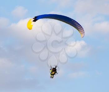 Extreme sport in the sky on a parachute