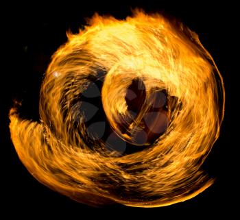 Abstract background of flame on fire show .