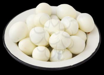 boiled eggs on a black background