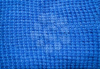 blue knitted fabric as background