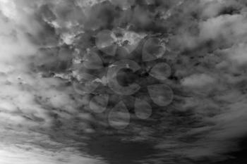 black and white clouds. background