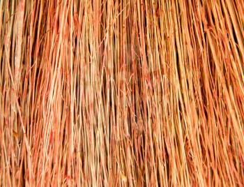 background wicker broom. macro