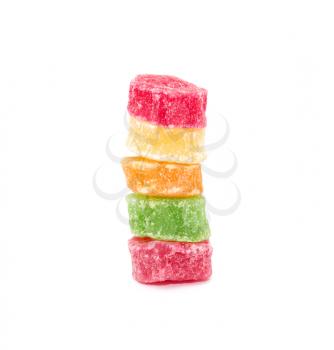 colored candy on white background background