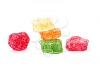 colored candy on white background background