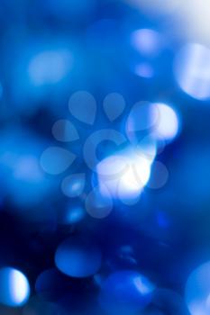 beautiful blue festive bokeh as background