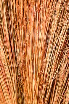 background wicker broom. macro