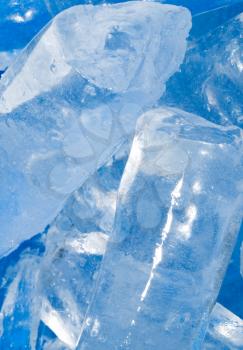 background of cold blue ice