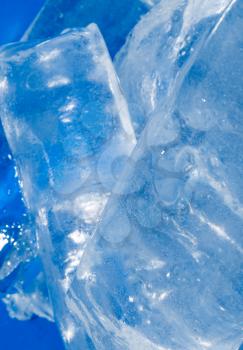 background of cold blue ice