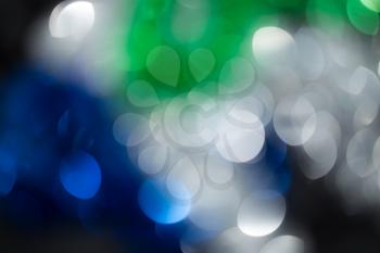 abstract background of a beautiful blue and green festive bokeh