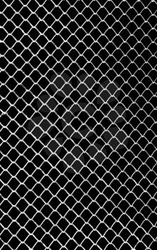 white grid on a black background