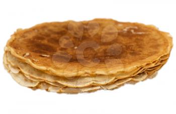 fried pancakes on white background